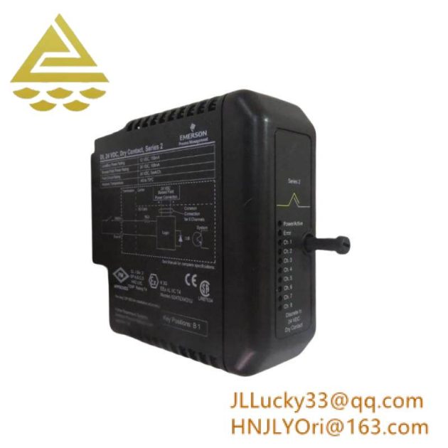 Emerson KJ3201X1-BA1 | DI 8-Channel 24 VDC DRY CONTACT Module