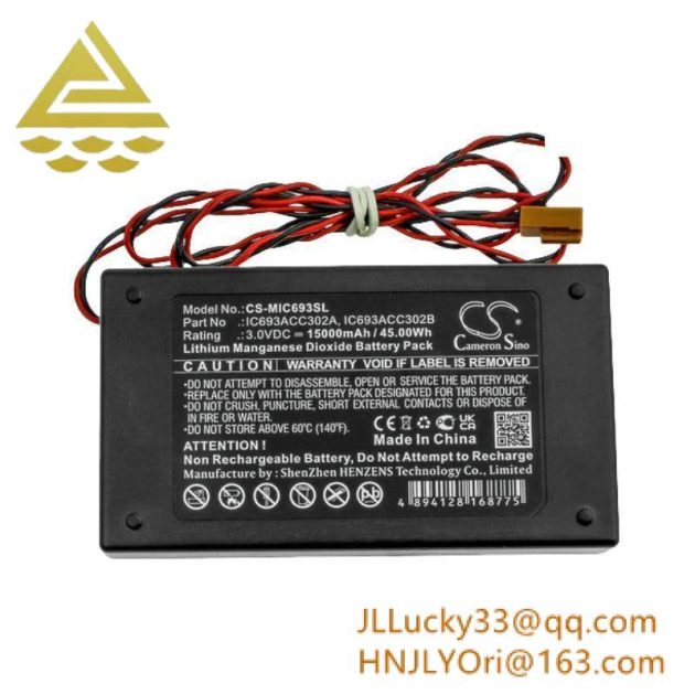 GE IC693ACC302A Auxiliary Battery Module - Essential Power Supply for Industrial Automation