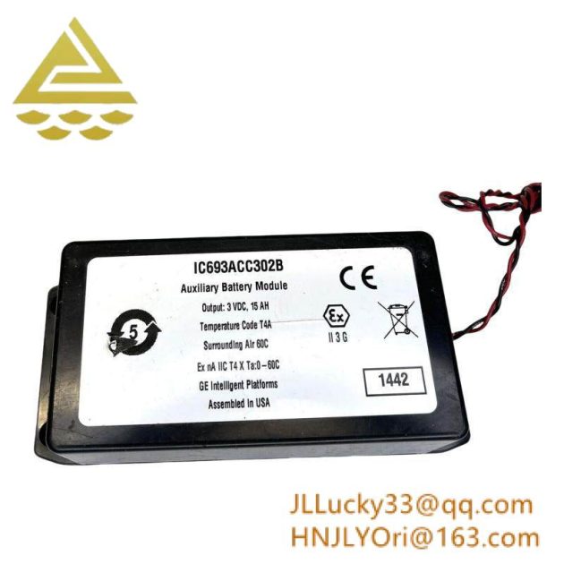 GE IC693ACC302B Auxiliary Smart Battery Module - Advanced Energy Management for Industrial Controls